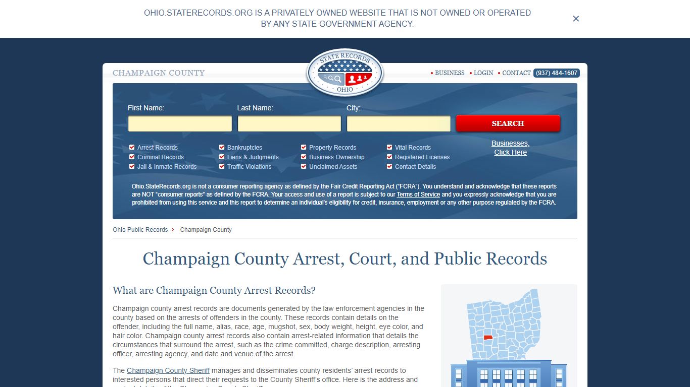 Champaign County Arrest, Court, and Public Records